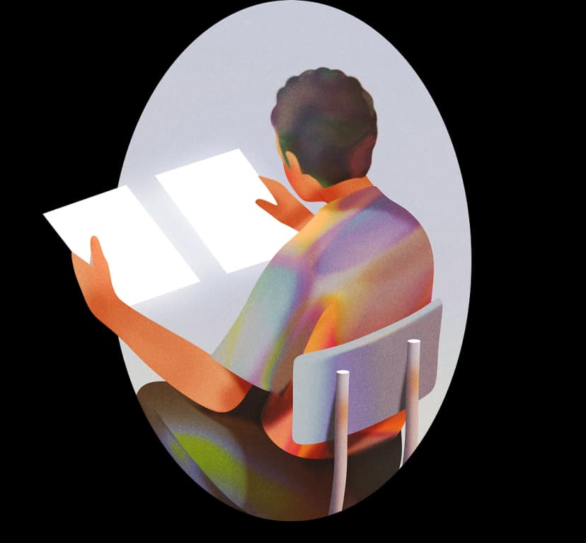 A person considering options with a thoughtful expression